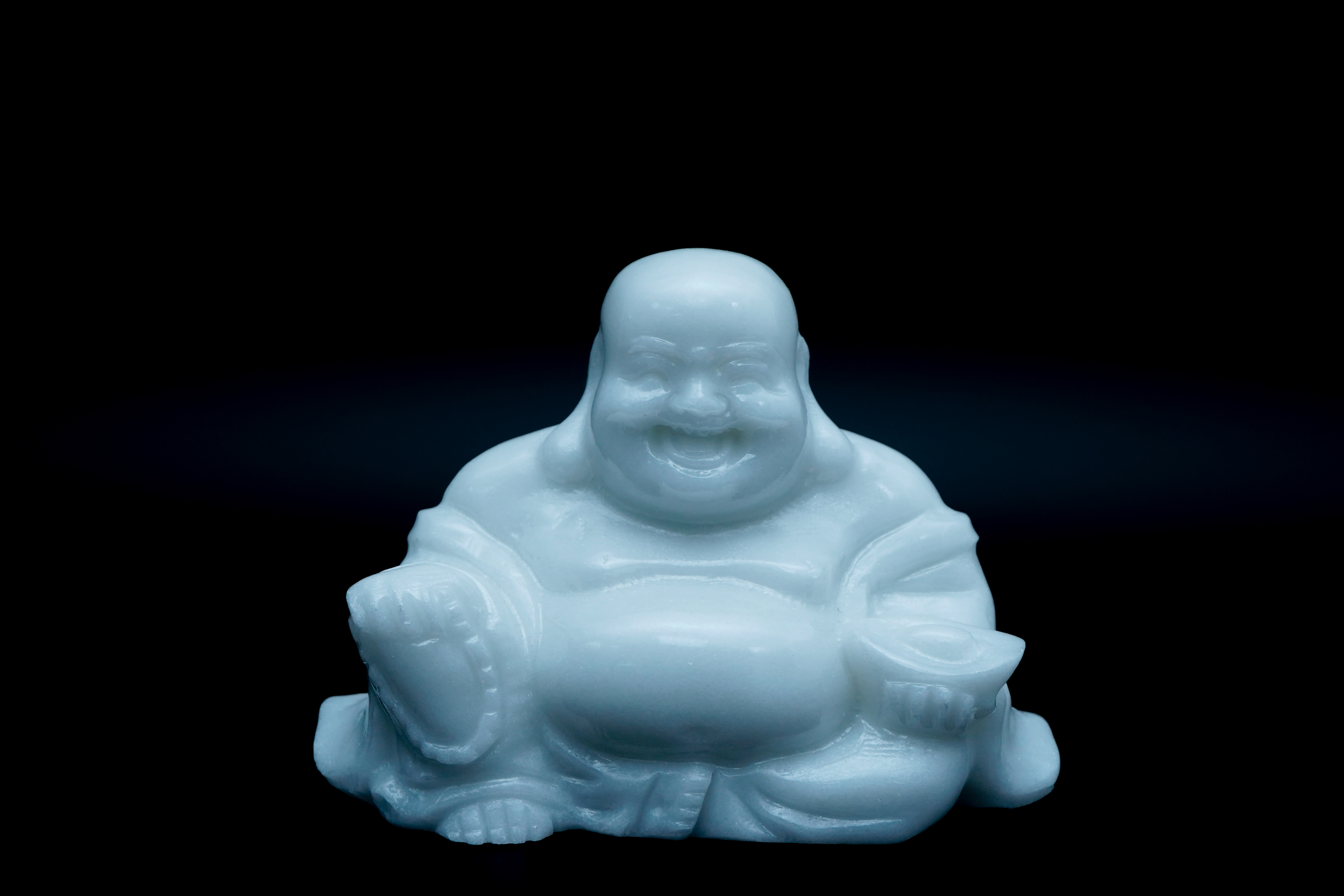 White Jade Laughing Buddha